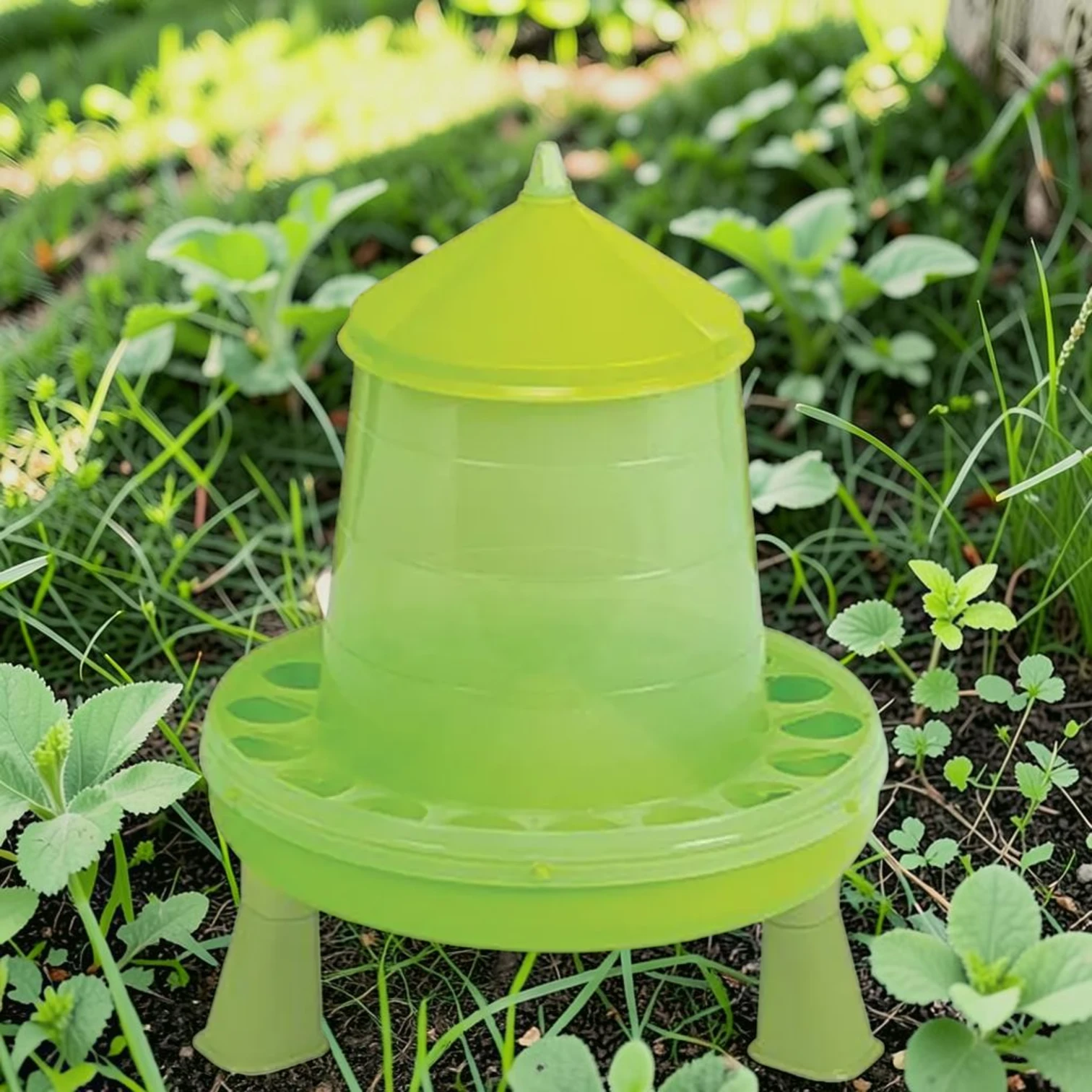 autofeedbird Poultry Feeder Transparent 4kg with Legs