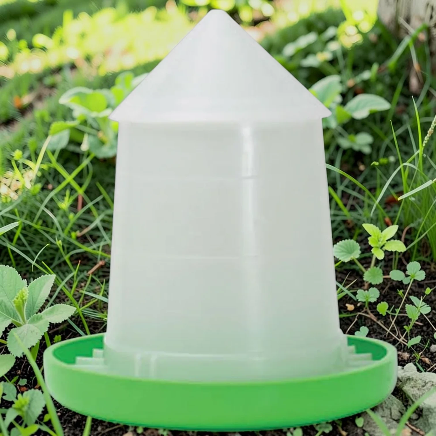 autofeedbird Poultry Feeder Crown Susp 5kg with Lid, Galvanized Steel, 10 Pack